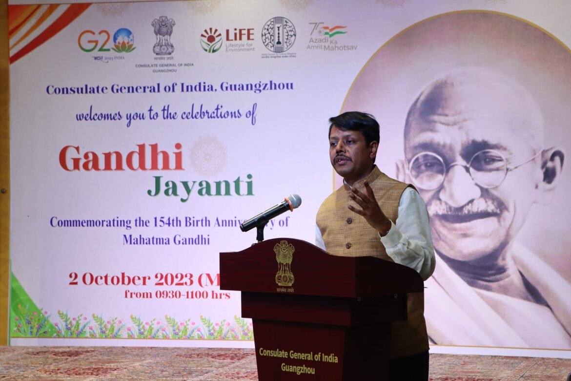 Gandhi Jayanti Celebrated Differently In China
