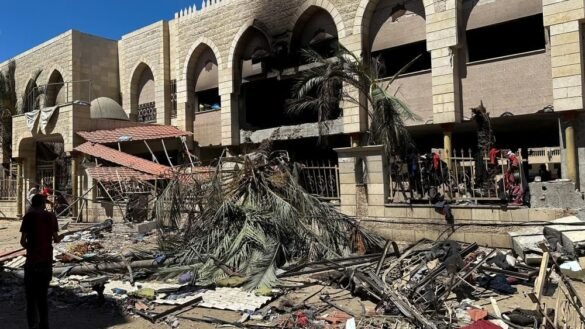 Israel Air Force Strikes a Mosque and School in Central Gaza